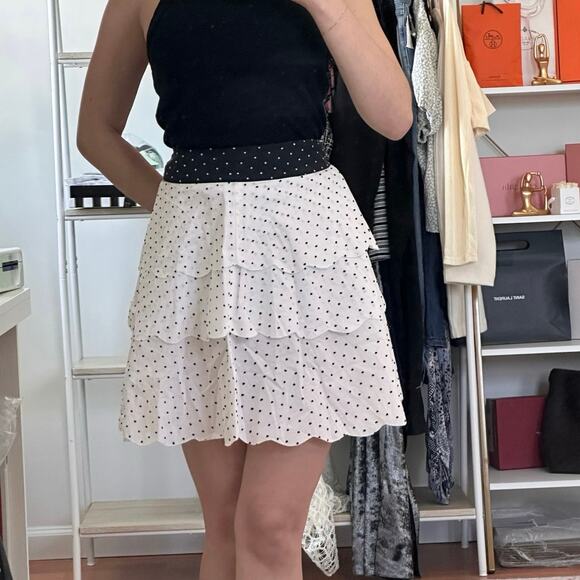 NEW NWT Marysia Resort Polka Dot Scalloped Mini Skirt XS